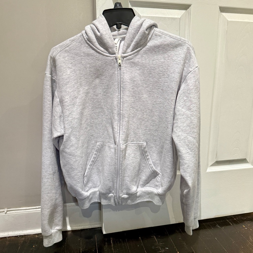 SKIMS Cotton Fleece Zip-Up Hoodie